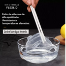 Tampas de Silicone Reutilizáveis FlexLid  6 Peças